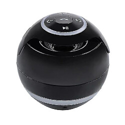 Universal Haut-parleurs Téléphone mobile Haut-parleur Bluetooth sans fil rond Subwoofer Mini haut-parleur portable extérieur noir