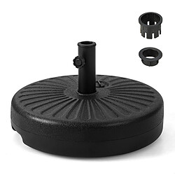 Helloshop26 Pied de parasol lourd pour parasol 38/48 mm socle parasol extérieur en HDPE rempli de 28 kg sable 18 litres eau 50 x h30 cm 20_0009074