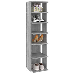 Acheter vidaXL Étagère à chaussures Sonoma gris 27,5x27x102 cm Bois ingénierie