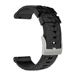 Wewoo Bracelet pour montre connectée Dragonne de remplacement en silicone SUUNTO Sport Baro Noir 