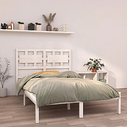 vidaXL Cadre de lit Blanc Bois massif 120x200 cm 