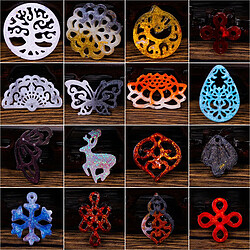 1 ensemble de bijoux en silicone moule pour pendentif breloques vintage DIY Knot