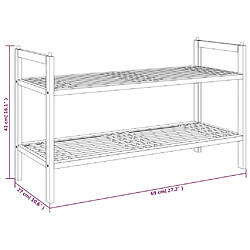 vidaXL Meuble à chaussures 69x27x41 cm Bois massif de noyer pas cher