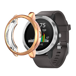 Wewoo Boîtier de montre Pour étui de protection TPU Garmin Vivoactive 3 or rose 