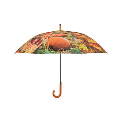 Esschert Design Grand parapluie bois et métal toile polyester Automne.