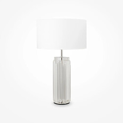 MAYTONI Lampe de table moderne avec abat-jour rond chrome E27 