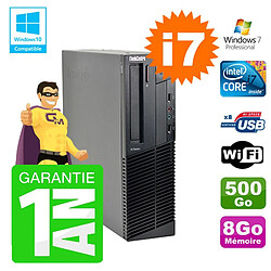 PC Lenovo M91p SFF Intel I7-2600 8Go Disque 500Go Graveur Wifi W7 · Occasion 