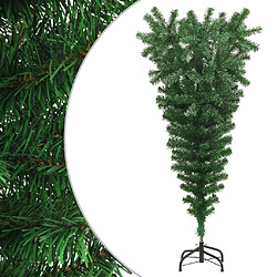 vidaXL Sapin de Noël artificiel renversé avec support Vert 120 cm 