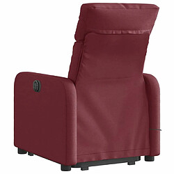 Acheter Maison Chic Fauteuil Relax pour salon, Fauteuil inclinable de massage électrique Rouge bordeaux Tissu -GKD93532