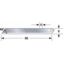 Lame de cutter 10 unités 9mm LB-30CD TAJIMA