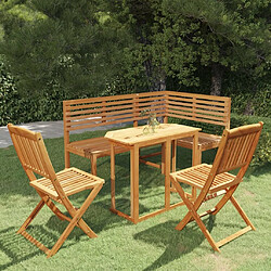 Maison Chic Mobilier de bistro et chaises de jardin 4 pcs Bois d'acacia solide -GKD486627