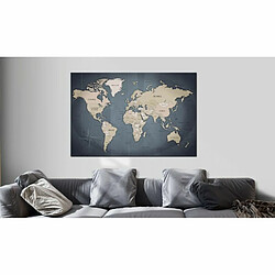 Paris Prix Tableau Imprimé World Map : Shades of Grey 40 x 60 cm