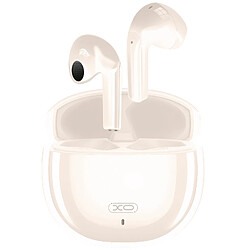 XO Écouteurs Sans fil Bluetooth Autonomie 30H avec Boitier de Charge Beige