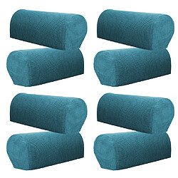 ensemble de 8 accoudoirs de sofa de meubles de flanelle couvre protecteurs vert protections d'accoudoir