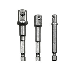 Wewoo 3 PCS / Set Socket Bit Extension Barre Hex Shank Adaptateur Foret Écrou Puissance Mèche 1/4, 3/8, 1/2 pouce, Longueur: 65-73mm