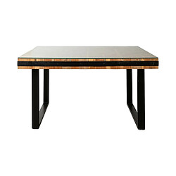 Table Romimex Noir Naturel Bois Recyclé 140 x 77 x 90 cm