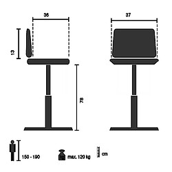 Acheter Tabouret de bar / tabouret de comptoir LONSO W chêne / plastique noir hjh OFFICE