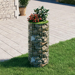 vidaXL Poteau à gabion circulaire Acier galvanisé Ø50x100 cm 