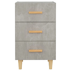 Avis vidaXL Table de chevet gris béton 40x40x66 cm bois d'ingénierie