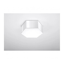 Luminaire Center Plafonnier Sunde Decorative PVC blanc 2 ampoules 13,5cm