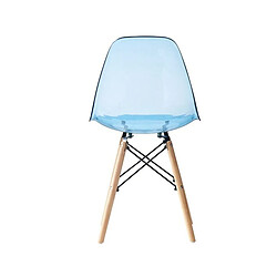 Acheter Chaise de Salle à Manger DKD Home Decor Naturel Bleu PVC Bouleau (50 x 46 x 83,5 cm)