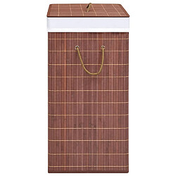 Acheter vidaXL Panier à linge avec 2 sections bambou marron 100 L