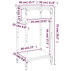 vidaXL Table d'appoint Chêne marron 40x30x75 cm Bois d'ingénierie pas cher