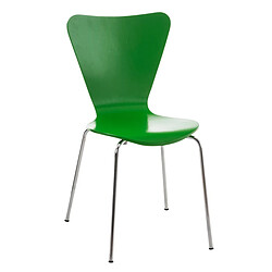 Decoshop26 Lot de 4 chaises de séjour bureau en bois vert et métal CDS10109