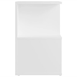 Acheter vidaXL Tables de chevet 2 pcs blanc 35x35x55 cm bois d'ingénierie