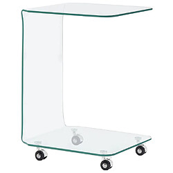 vidaXL Table basse 45x40x63 cm Verre trempé