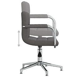 Acheter vidaXL Chaise pivotante de salle à manger Gris foncé Tissu