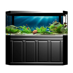 2 Pcs 3D Aquarium Fond Réservoir Toile De Fond Statique S'accrochent Papier Peint Autocollant S / M