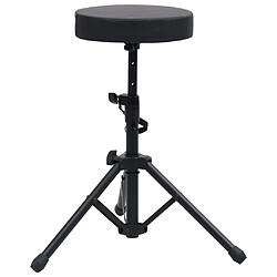 vidaXL Tabouret à tambour réglable Noir Rond 