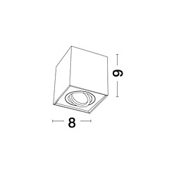 NOVA LUCE Plafonnier RENDE Sable Blanc GU10 10 W H9