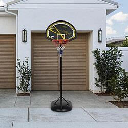 Bumber Panier de Basket "Miami" Hauteur Réglable de 1,6m à 2,10m - ? 38cm- pied à roulettes