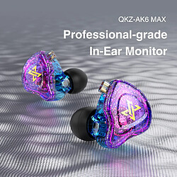 GUPBOO QKZ AK6 MAX écouteurs intra-auriculaires Hi-Fi basse casque stéréo filaire casque antibruit casque artificiel avec micro