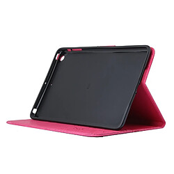 Wewoo Smart Cover Magenta pour iPad mini 3 fleurs pressées motif papillon flip horizontal étui en cuir PU avec boucle magnétique et titulaire fentes cartes porte-monnaie pas cher