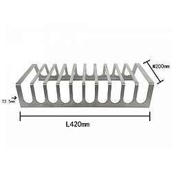 Avis BBQNOVATION Rack XXL en acier inoxydable de 42 cm de long.