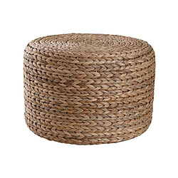 Aubry Gaspard Pouf rond en jacinthe.