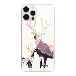 Evetane Coque iPhone 12/12 Pro souple silicone transparente Coque iPhone 12/12 Pro souple transparente Cerfs motifs Motif Ecriture Tendance Evetane.