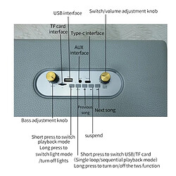 Acheter Yonis Enceinte Retro Bluetooth Effet Lumière Karaoke