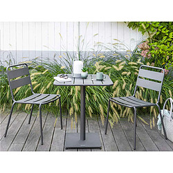 Avis Table de jardin carrée Phuket Graphite 65 x 65 cm - 2 places - Hespéride