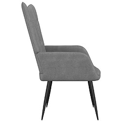 Avis Maison Chic Chaise de relaxation | Fauteuil relax Gris foncé Tissu -GKD39865