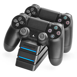 Tour de charge Twin Charge 4 snakebyte pour manette PS4 noire 