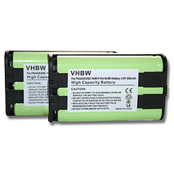 vhbw set de 2 batteries 850mAh pour téléphone fixe sans fil remplace Radio Shack 23-968, 43-9024, 43-9025, 43-9026, 43-9030, 43-9031