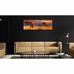 Paris Prix Tableau Imprimé March of African Elephants 40 x 120 cm