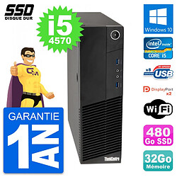 PC Lenovo ThinkCentre M83 SFF Intel i5-4570 RAM 32Go SSD 480Go Windows 10 Wifi · Occasion 