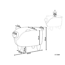 Avis Beliani Tabouret enfant en tissu rose PIGGY