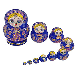 10 pièces Russe Matryoshka Babouchka Poupées Gigognes, Peint À La Main Figurines, En Bois Stacking Dolls pour La Maison Décoration, enfants