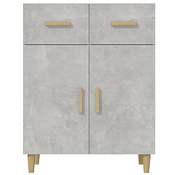 Avis Maison Chic Buffet,Meuble de Rangement,commode pour salon,Cuisine Gris béton 69,5x34x89 cm Bois d'ingénierie -MN66466